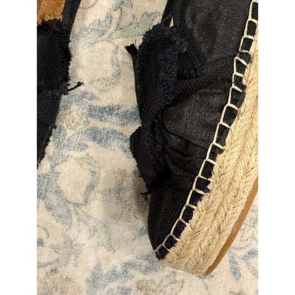Sam Edelman Cabrera Platform Espadrille Flats in Black Size 6 - Picture 3 of 5